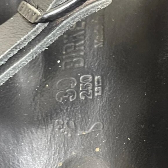 Birkenstock Delmas Black Leather Strappy Sandals Slides Slip On 39 EU/8 US - Picture 7 of 12